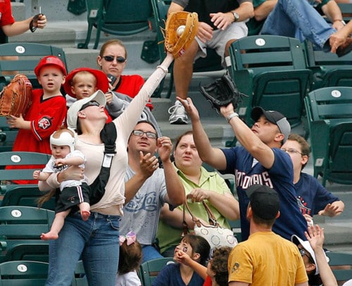 The Best Picture Of A Mom Catching A Baseball Ever