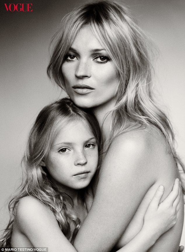 Kate Moss And Eight-Year-Old Daughter Lila Grace Pose For Vogue