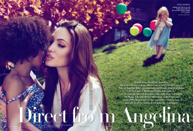 Angelina Jolie Keeps Her Kids Out Of Focus In Vanity Fair Spread