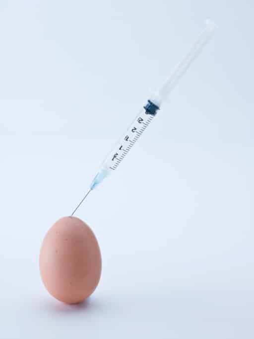Fertilizing an egg, in vitro fertilization