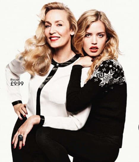 Georgia May Jagger and Jerry Hall H&M