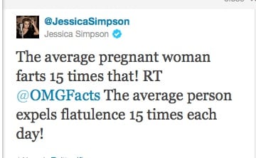 Pregnant Jessica Simpson Is A Farting Machine