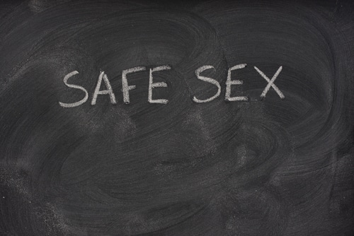 safe sex chalkboard