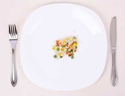 tiny food on plate