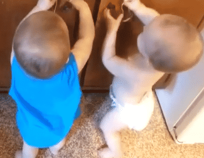 Let’s Watch These Twins Freak Out Over Rubber Bands