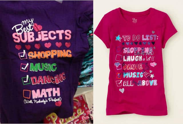 The Children’s Place Says Your Daughters Suck At Math, Exceed Expectations At Shopping