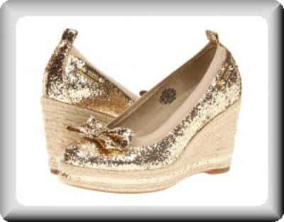 little girls gold heels