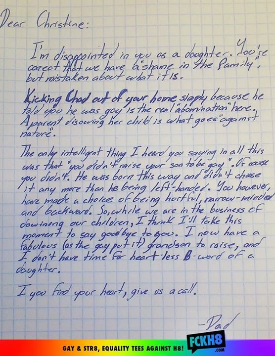 Grandad Disowns Daughter After She Disowns His Gay Grandson In Applause-Worthy Letter