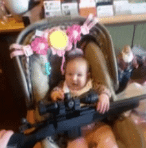 Gun Lovin’ Morons Support This Baby’s Right To Bear Arms