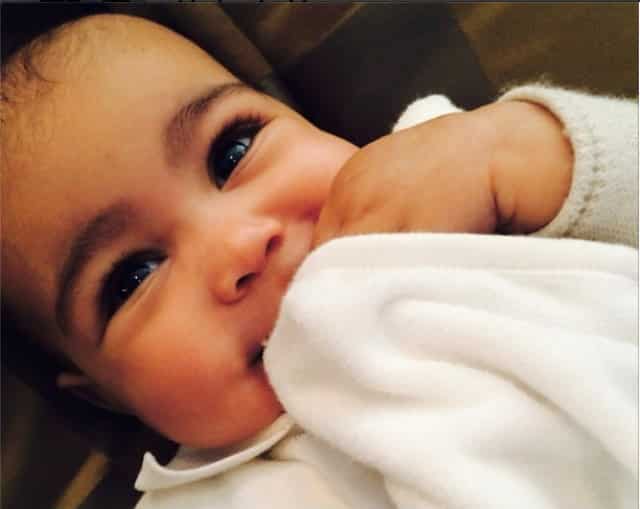 Kim Kardashian Finally Released the First Photo of Saint West, and He’s Just as Cute as North