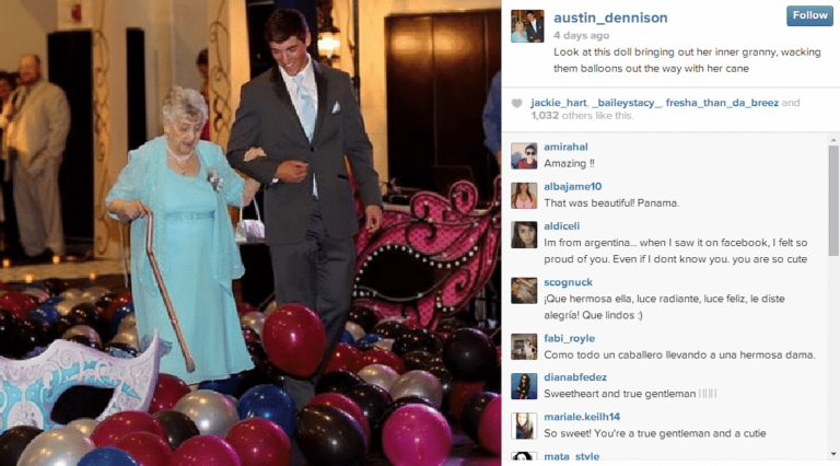 Teenage Boy Takes His 89-Year-Old Great Grandma To The Prom, Restores Collective Faith In Teenagers