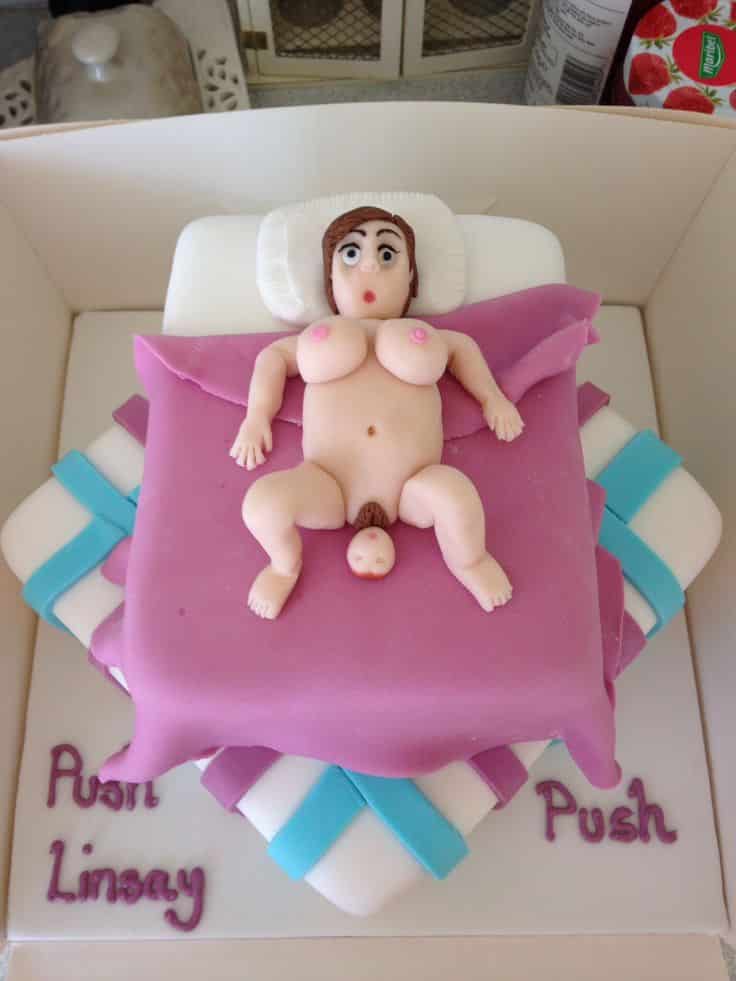Weird baby shower cakes