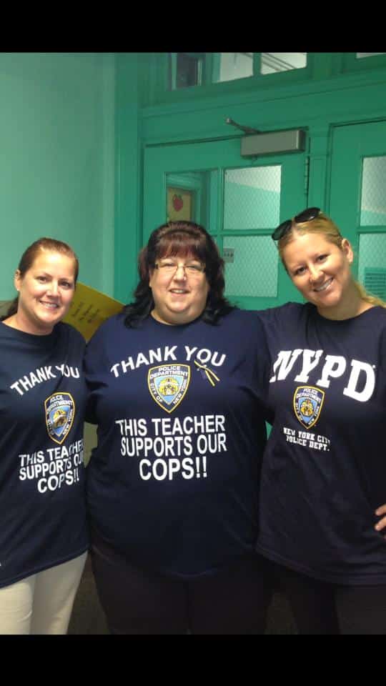 Oblivious Teachers Wear NYPD Shirts In Response To A Police Brutality Rally
