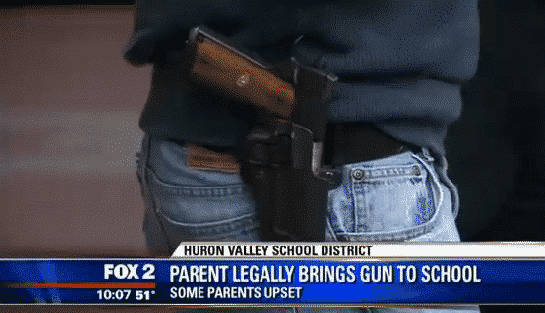 Dad Open Carries In Kid’s School, Because Second Amendment Trumps Kids’ Safety