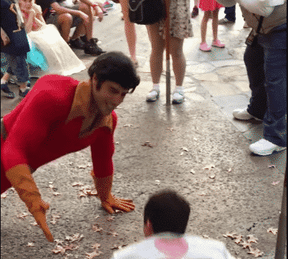 This Poor Guy Challenged Disney’s Gaston To A Push-Up Contest, And The Results Are Wonderful