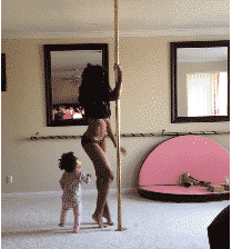 Pole Dancing Mom Practices In Front Of Her Toddler And Internet Loses Its S**t
