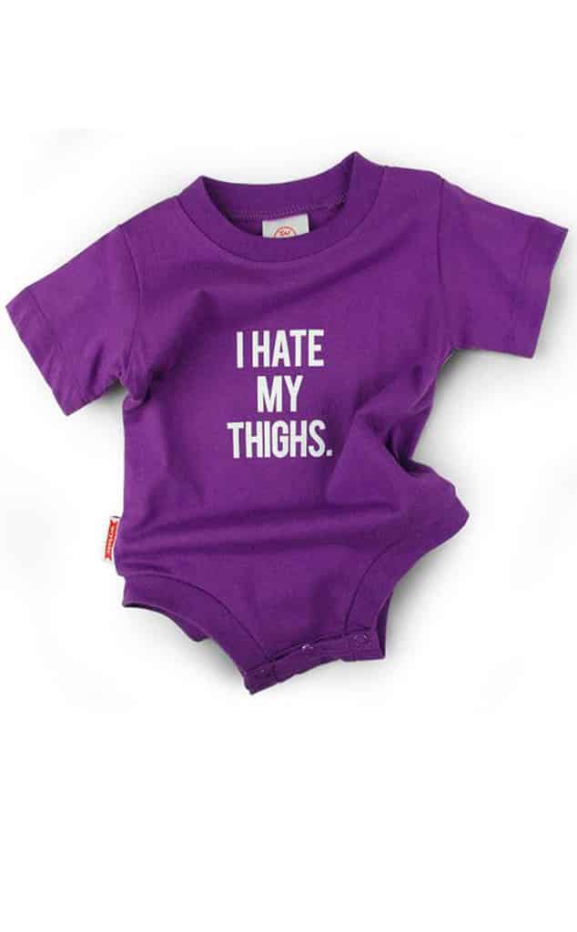 This Fat-Shaming Onesie Is A Good Way To Project Body Image Issues Onto Your Baby