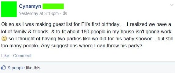STFU Parents: Parents Who Are Demanding About Their Kids’ Birthdays On Facebook