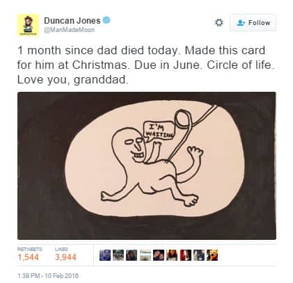 David Bowie’s Son Announces Upcoming Baby with Bittersweet Twitter Drawing