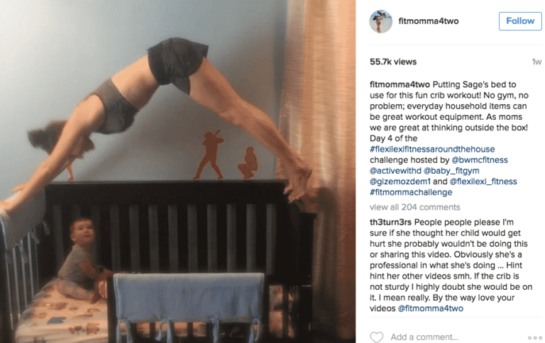This Mother’s Impressive Baby Crib Workout Brings All the Haters to the Yard