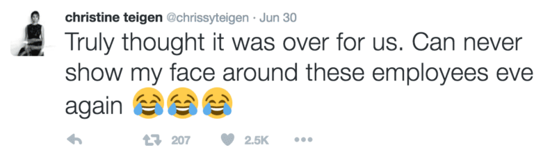 Chrissy Teigen Just Ran Half-Naked Through a Hotel with a Baby, Because New-Mom Paranoia Is Real
