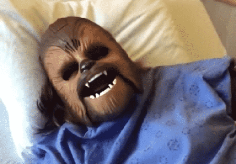 This Mom Wearing a Chewbacca Mask During Labor Is My New Parenting Role Model