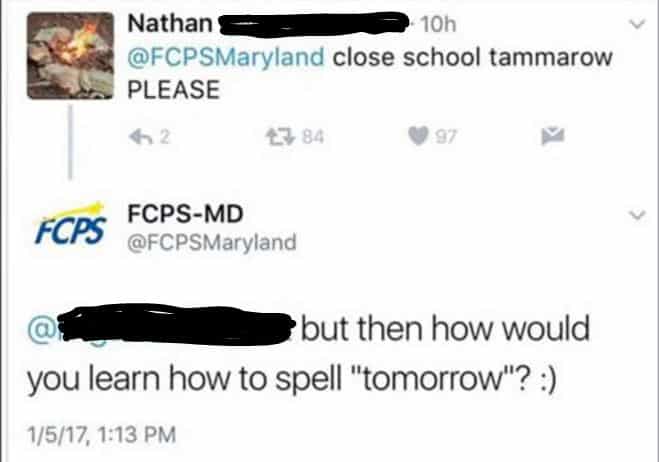 School Employee Fired for Correcting Student’s Spelling on Twitter
