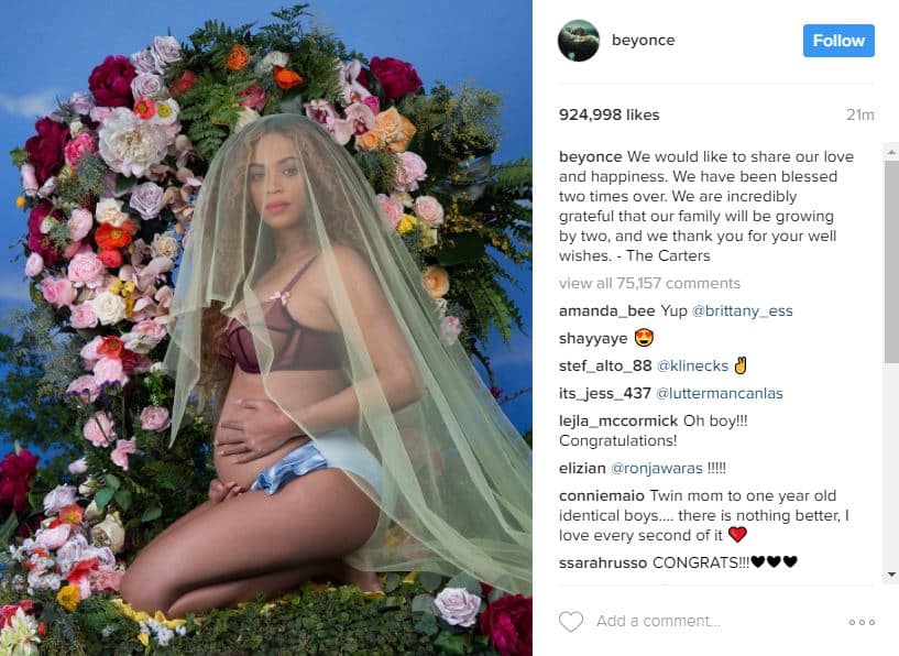 beyonce is pregnant with twins