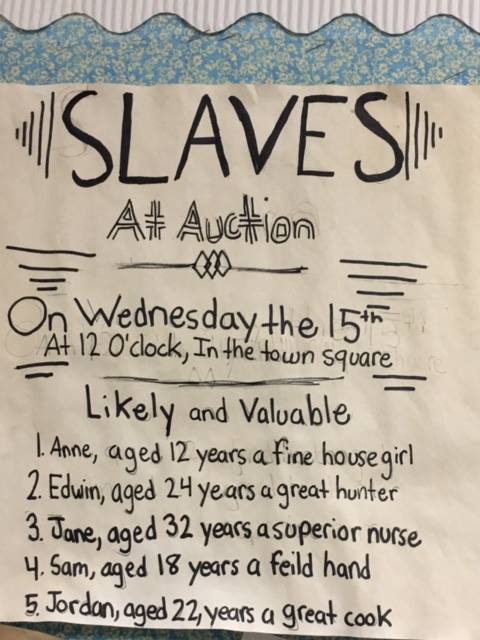 School Assignment Tells Kids to Make Slave Auction Posters, and Some Parents Are Pissed