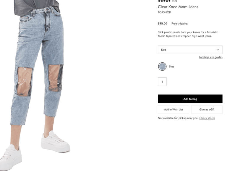 Nordstrom Is Selling ‘Clear Knee Mom Jeans’ and They’re So Bad, They’re Wonderful