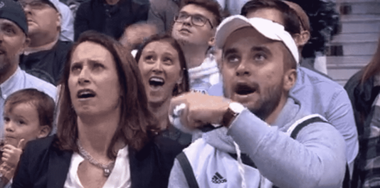 This Mother Son Kiss Cam Moment Is Awkward and Hilarious
