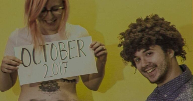 Couple Announce Surprise Pregnancy With Bob-Ross Inspired Photo