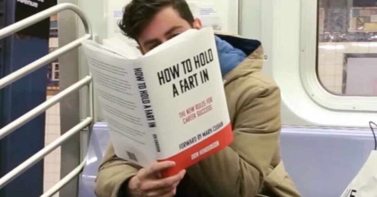 Hilarious Dude Trolls New York Subway with Fake Book Covers