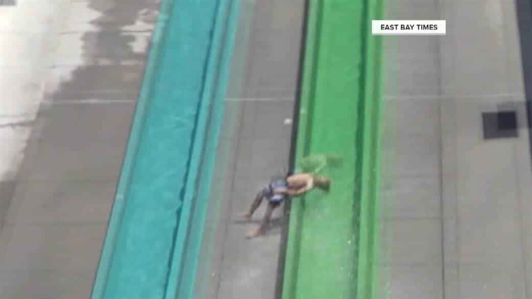 boy thrown from water slide