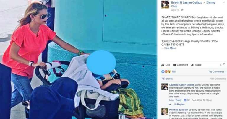This Mom Stole a $1,800 Stroller at Disney World and Got Caught Selling It on Facebook