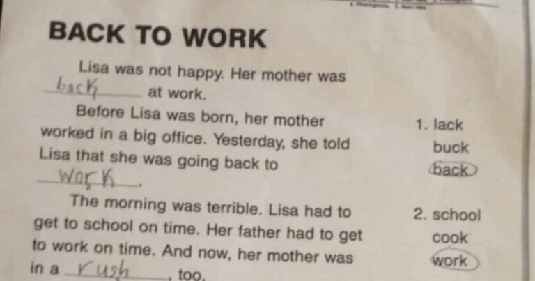 This Sexist Homework Assignment Got Sent Home to the Wrong Working Mom