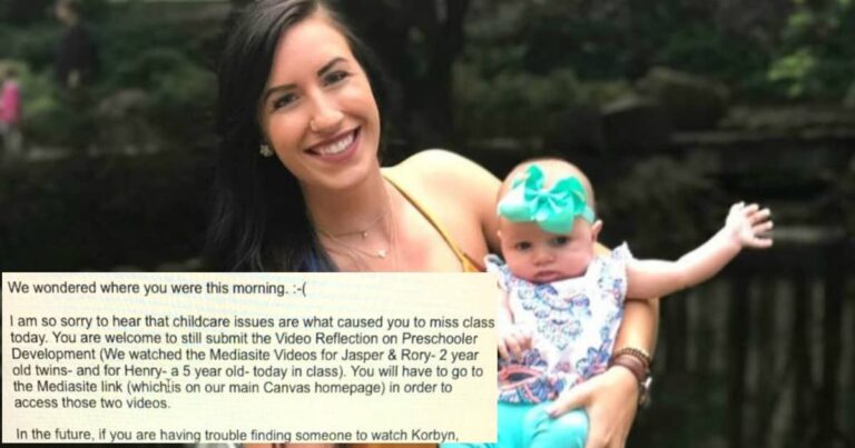 Single Mother Shares Heartwarming Response From Professor After Missing Class