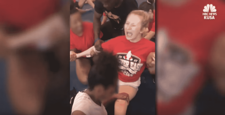 This Video of a Cheerleader Being Forced Into a Split Is Beyond Disturbing