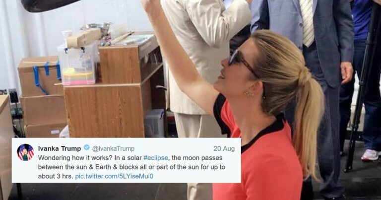 Ivanka Trump Tries to Teach Twitter About the Eclipse, Twitter Schools Her Instead