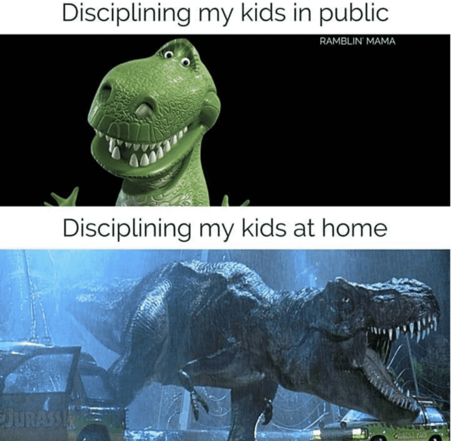 parenting memes dinosaurs