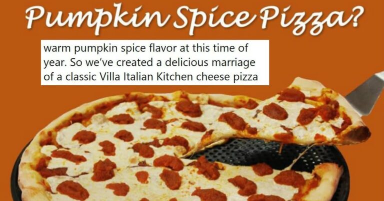 Pumpkin Spice Pizza Is a Thing, So Get the Gas Can and Matches, We’re Done
