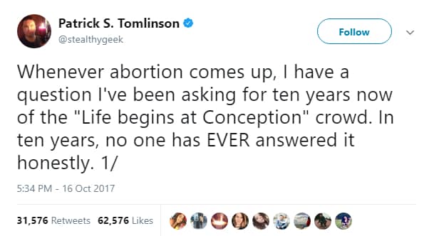 Man Eviscerates Anti-Abortion Argument With One Question
