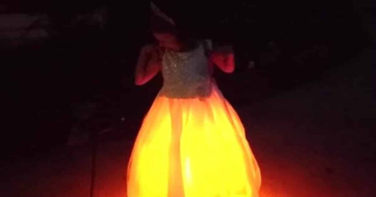 Check Out the Light-Up Princess Dress the World’s Coolest Uncle Made for Halloween