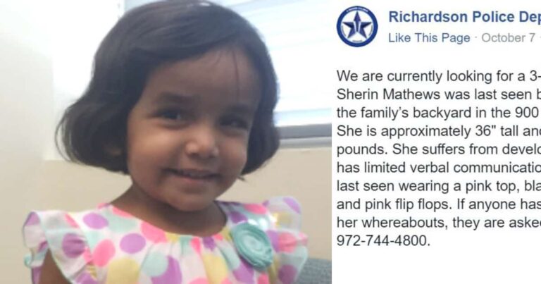 3-Year-Old Girl Missing After Being Left Outside by Her Father as Punishment