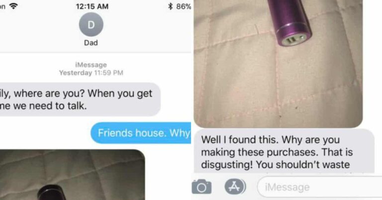 Teenager Receives Angry Texts From Her Dad After He Finds A ”˜Sex Toy’ In Her Room