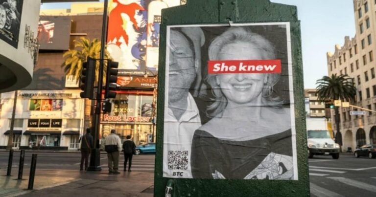 Posters Targeting Meryl Streep Appear in L.A., Alleging She Knew About Harvey Weinstein