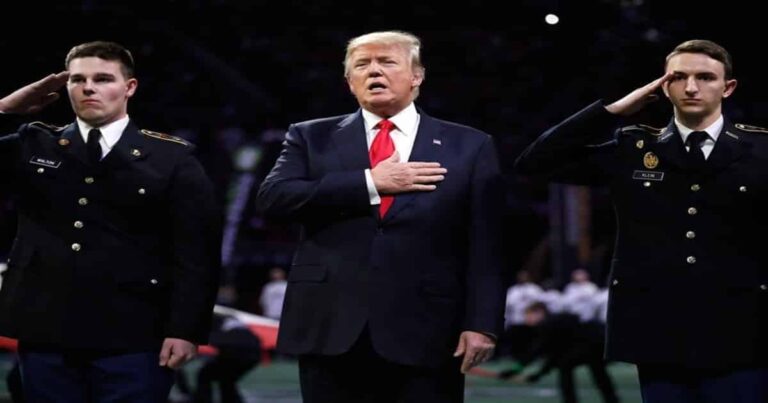 For a Guy Who Feels So Passionately About the National Anthem, It Sure Seems Like Trump Doesn’t Actually Know the Words