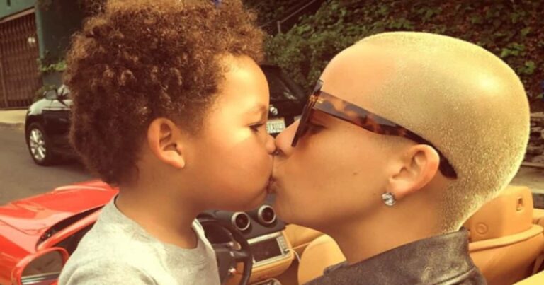 Amber Rose Bleached Her Son’s Hair to Match Hers and Of Course People Had Opinions