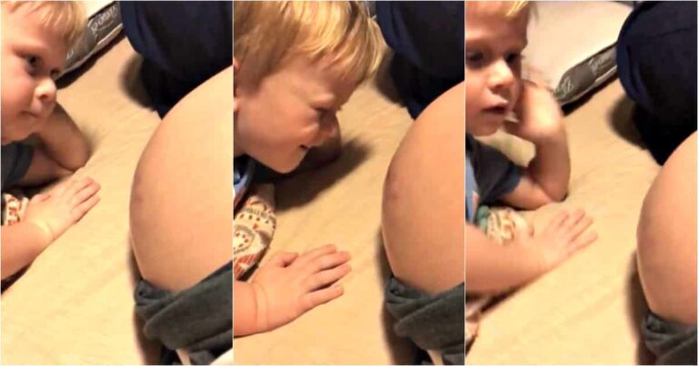 This Big Brother-To-Be’s Reaction to His Baby Sister Kicking Is Hilarious