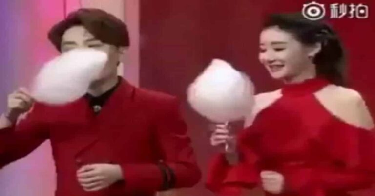 Women Absolutely CRUSHES Her Opponent in Cotton Candy-Eating Contest